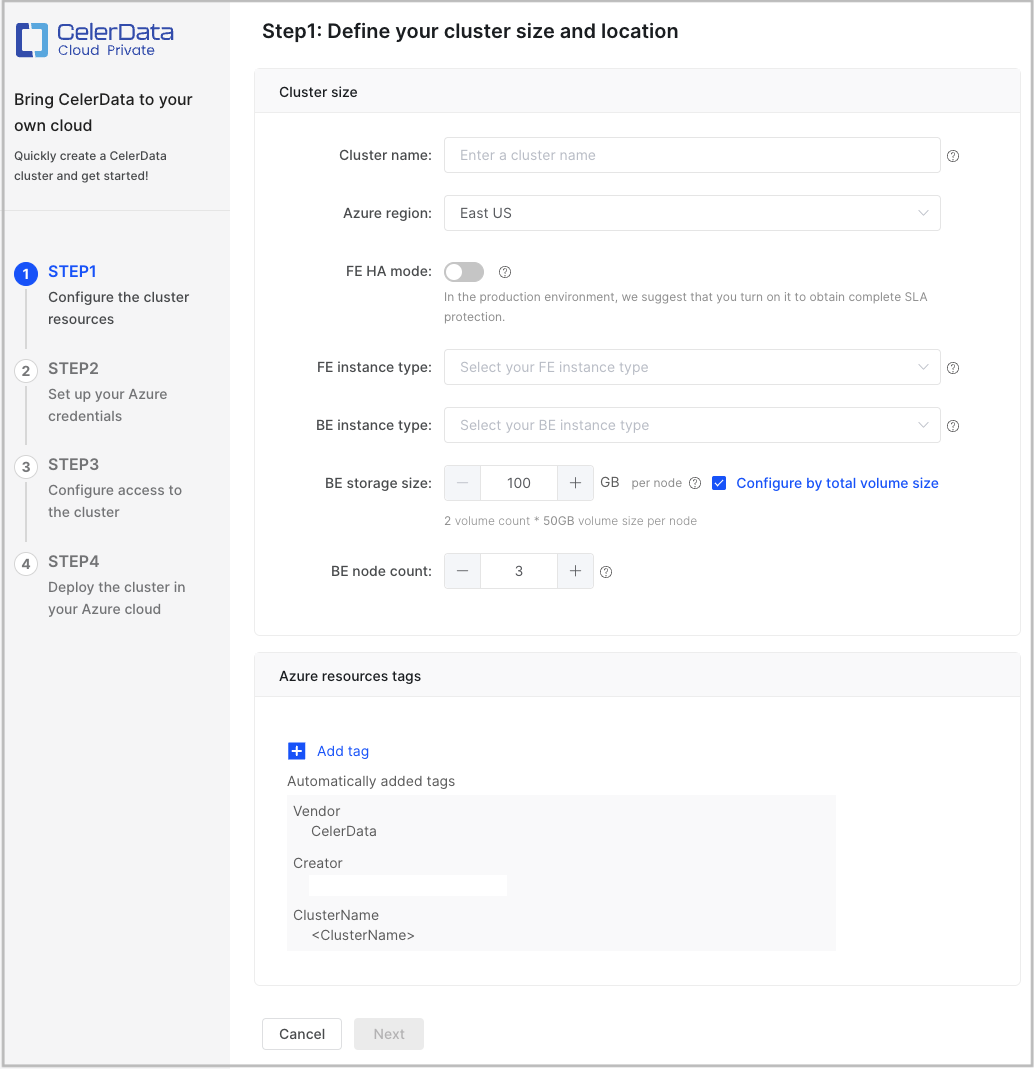 STEP1: Configure the cluster resources