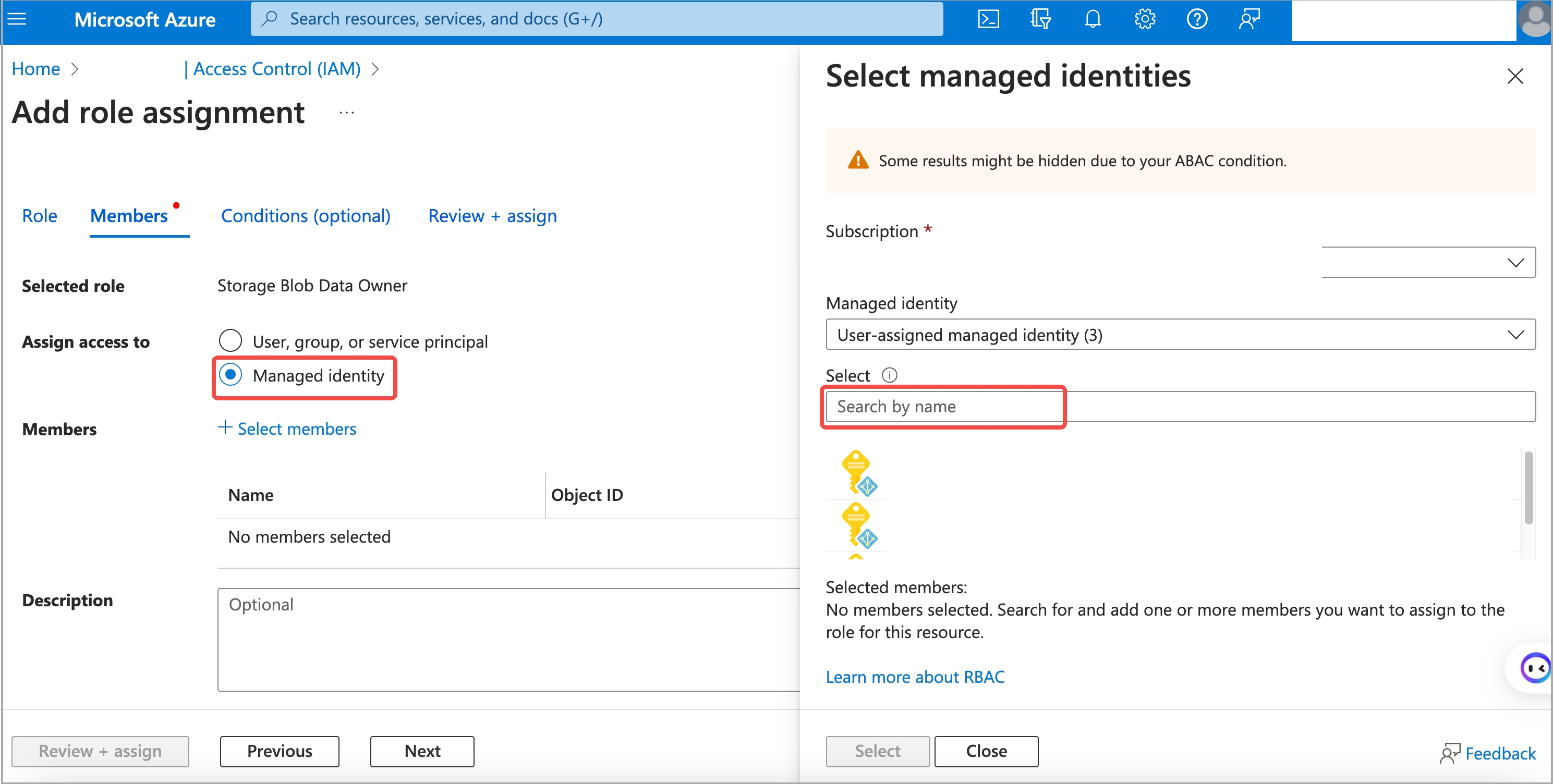 Gen2 - Managed Identity - Role assignments