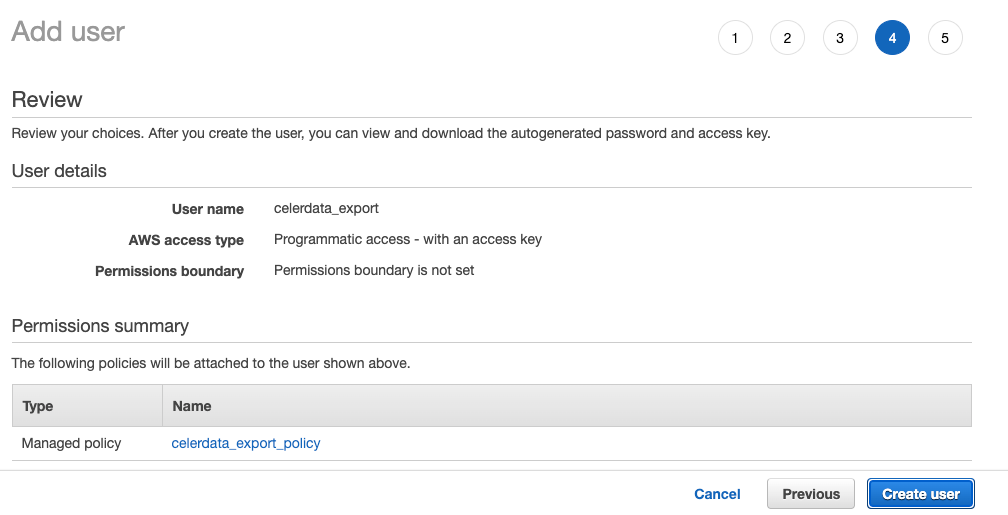 Unload data into S3 - 6