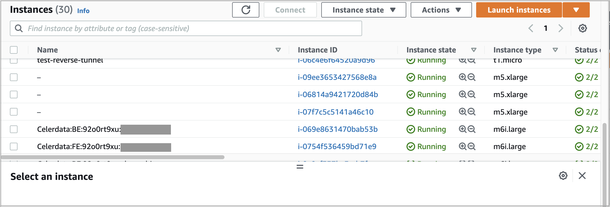 関連する EC2 インスタンスの表示