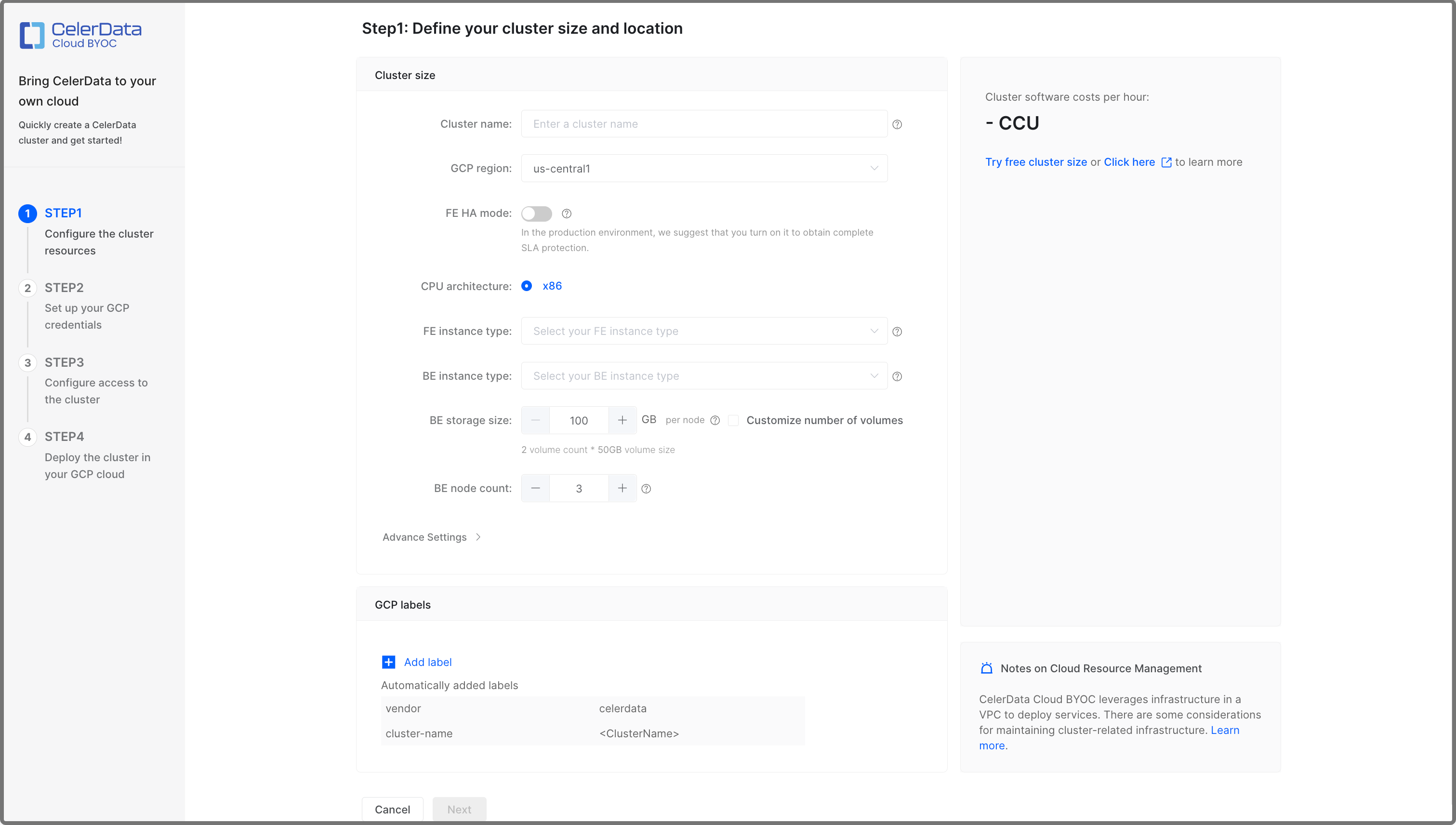 STEP1: Configure the cluster resources