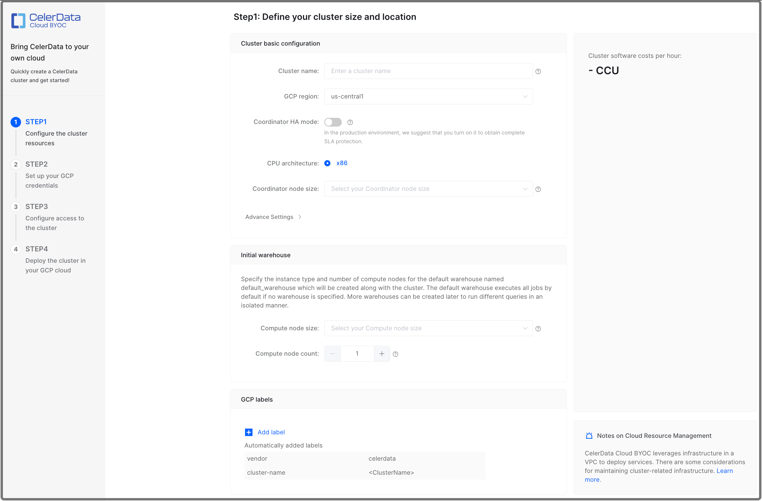 STEP1: Configure the cluster resources