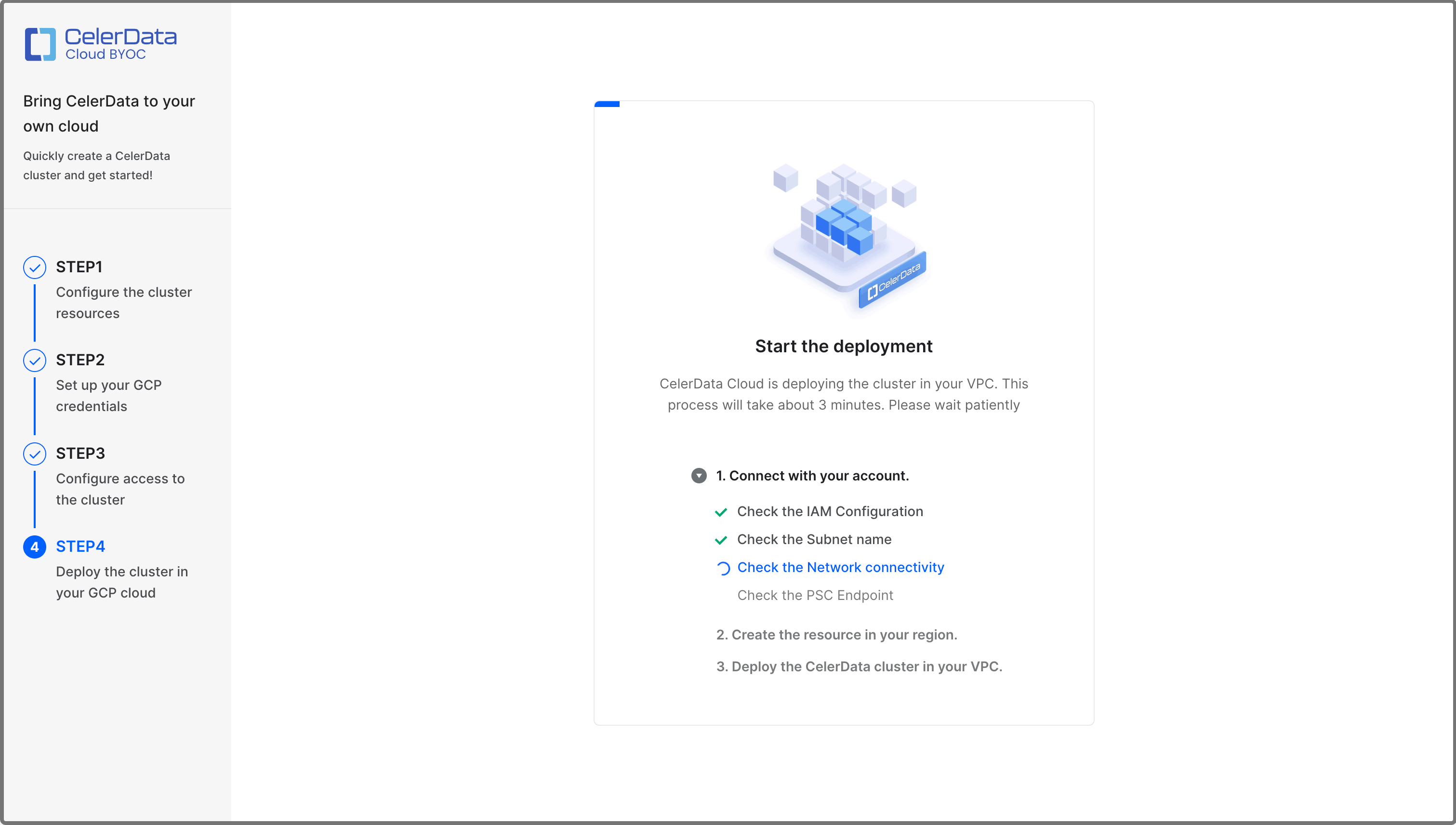 STEP4: Deploy the cluster on your cloud