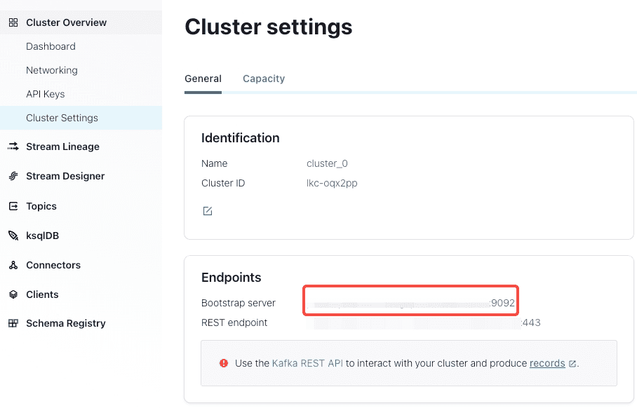 cluster settings